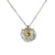 Daisy Pendant handcrafted from Sterling Silver with a 14ct gold centre.