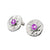 Serene Seascapes Stud Earrings with gorgeous Amethyst gemstone setting.