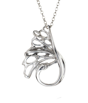 Small Swan Pendant / Necklace, Sterling Silver Irish Jewellery detailing.