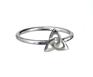 Stacking Rings with Silver Celtic Symbols