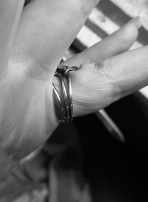 A closer look at the banding of the Trinity Ring handcrafted by Irish Jewellery  Elena Brennan