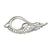 Sterling Silver Swan Brooch. Designed and handmade Irish Jewelry. Front view