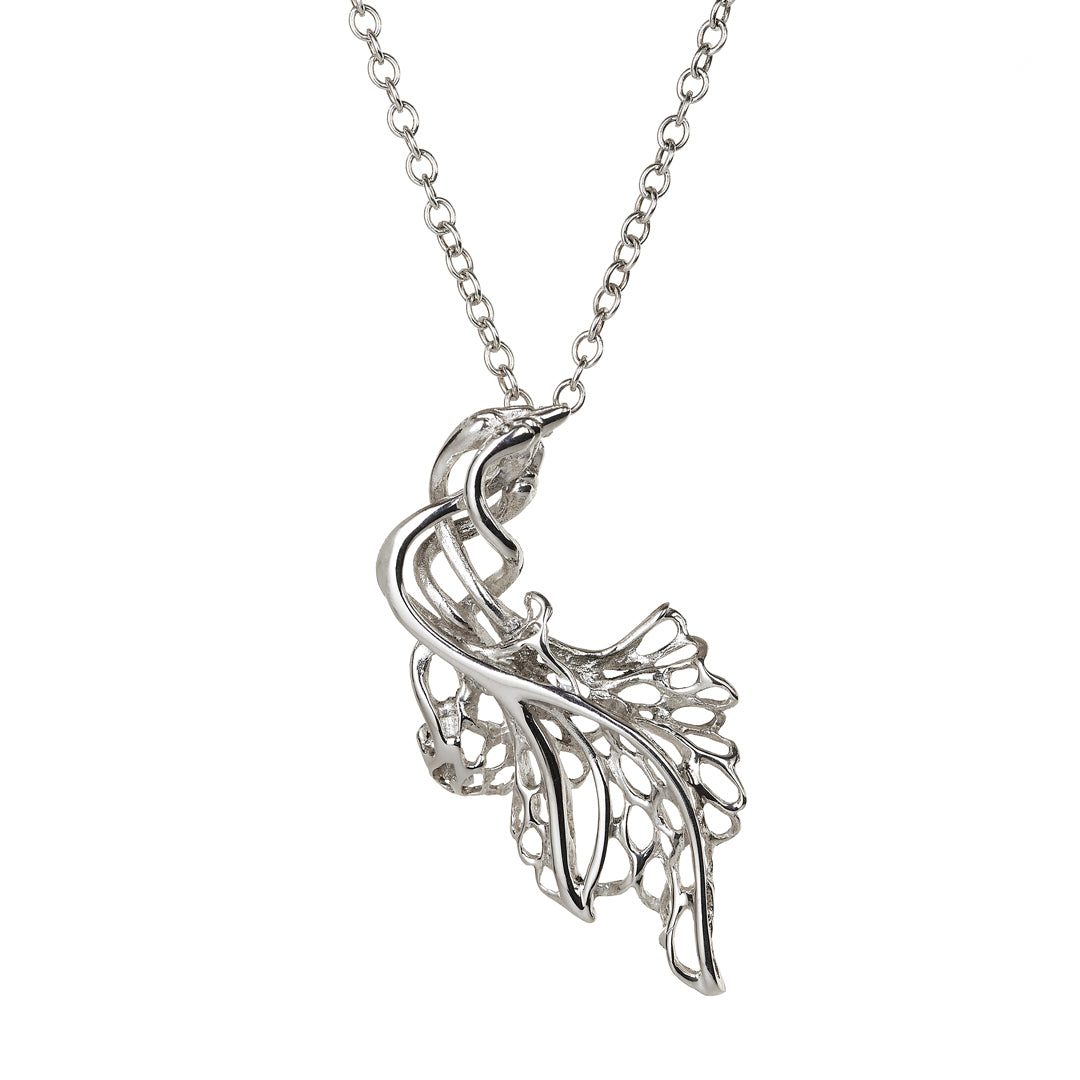 Four headed swan pendant made of sterling silver, from the Children of Lir jewellery collection.