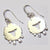 Front Face Sheep Drop Earrings handcrafted in sterling silver.