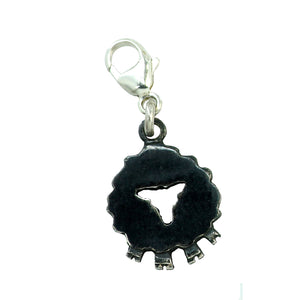 Black Front Face Sheep Charm full of life, handcrafted from sterling silver.