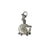 Sideways Sheep Charm, handcrafted from Sterling Silver, part of the Simply Sheep Jewellery Collection.