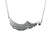 Silver angel wing necklace.