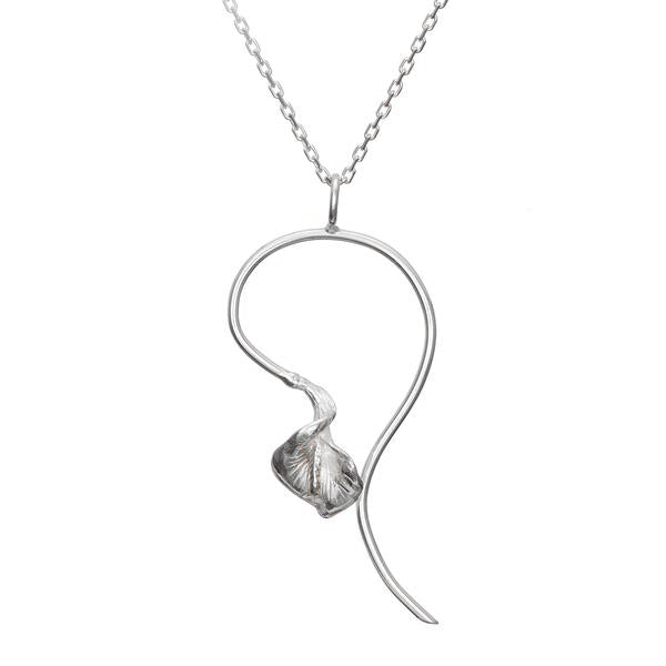 Lily Peace Pendant is handcrafted from sterling silver by Irish jewellery designer Elena Brennan Jewellery in Cavan, Ireland.